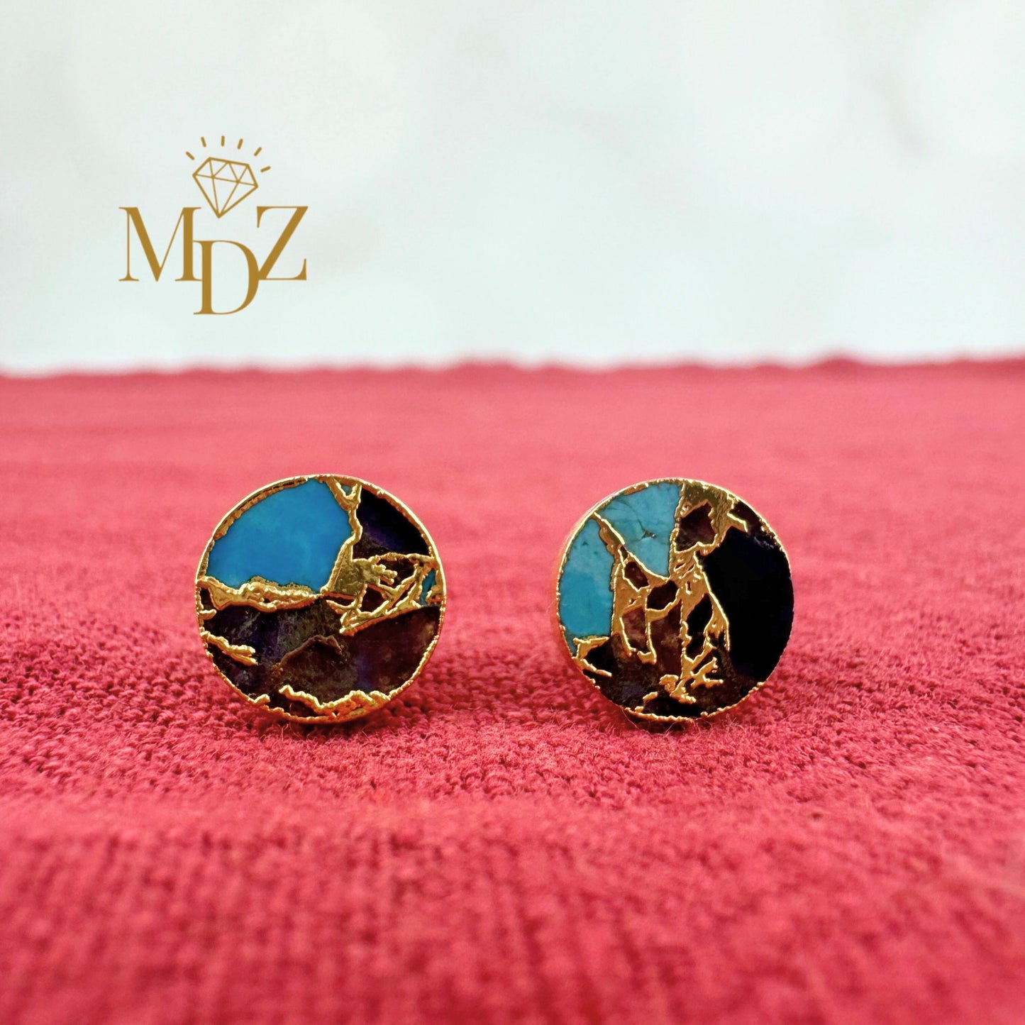 Mojave Purple Turquoise Stud Earrings