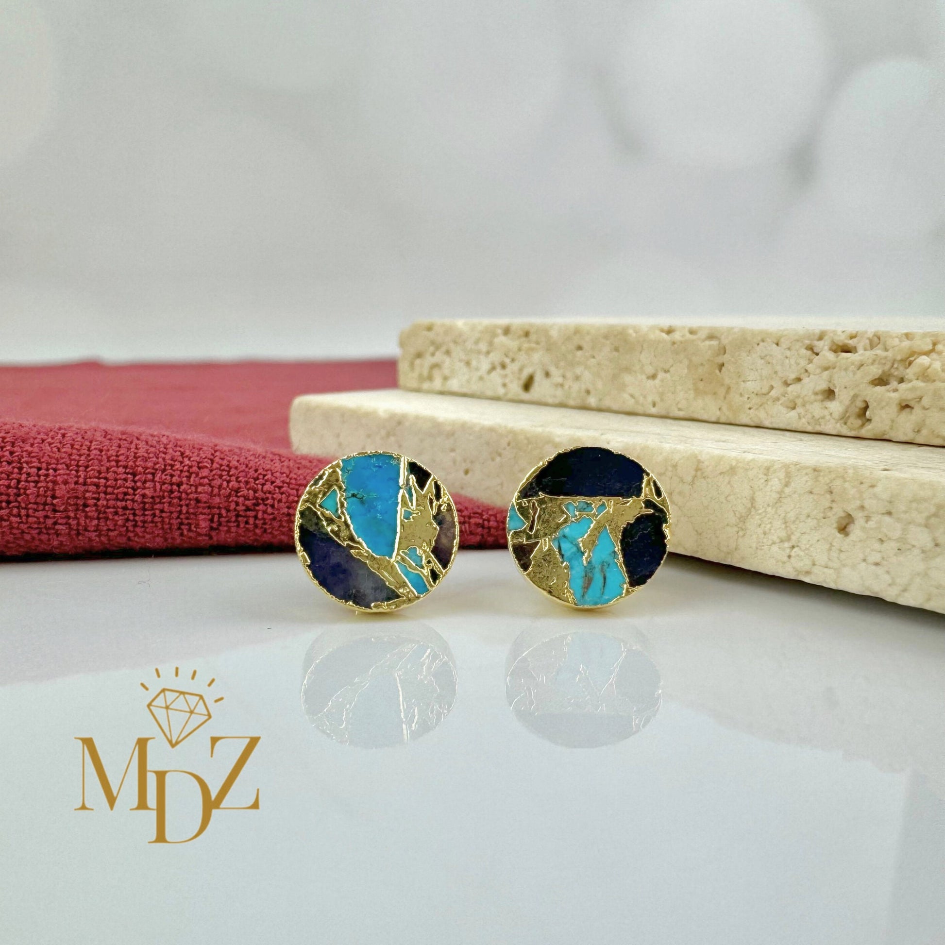 Mojave Purple Turquoise Stud Earrings