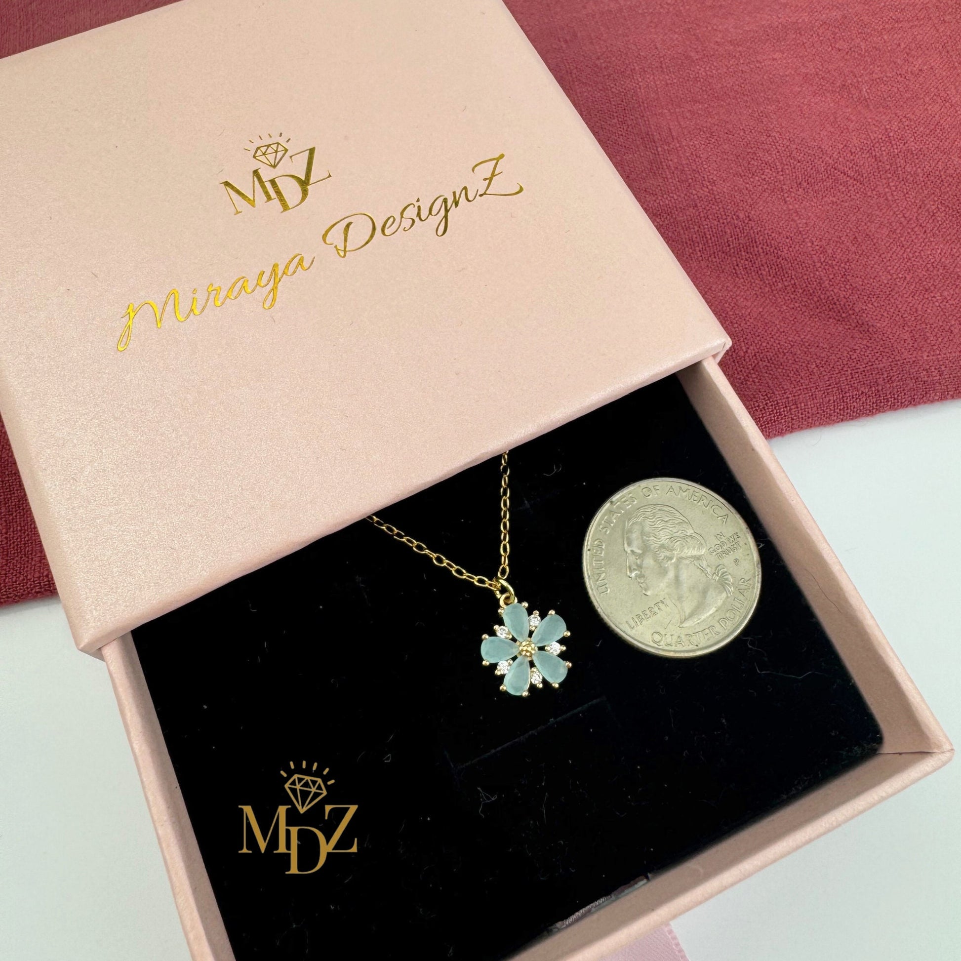 gold flower necklace