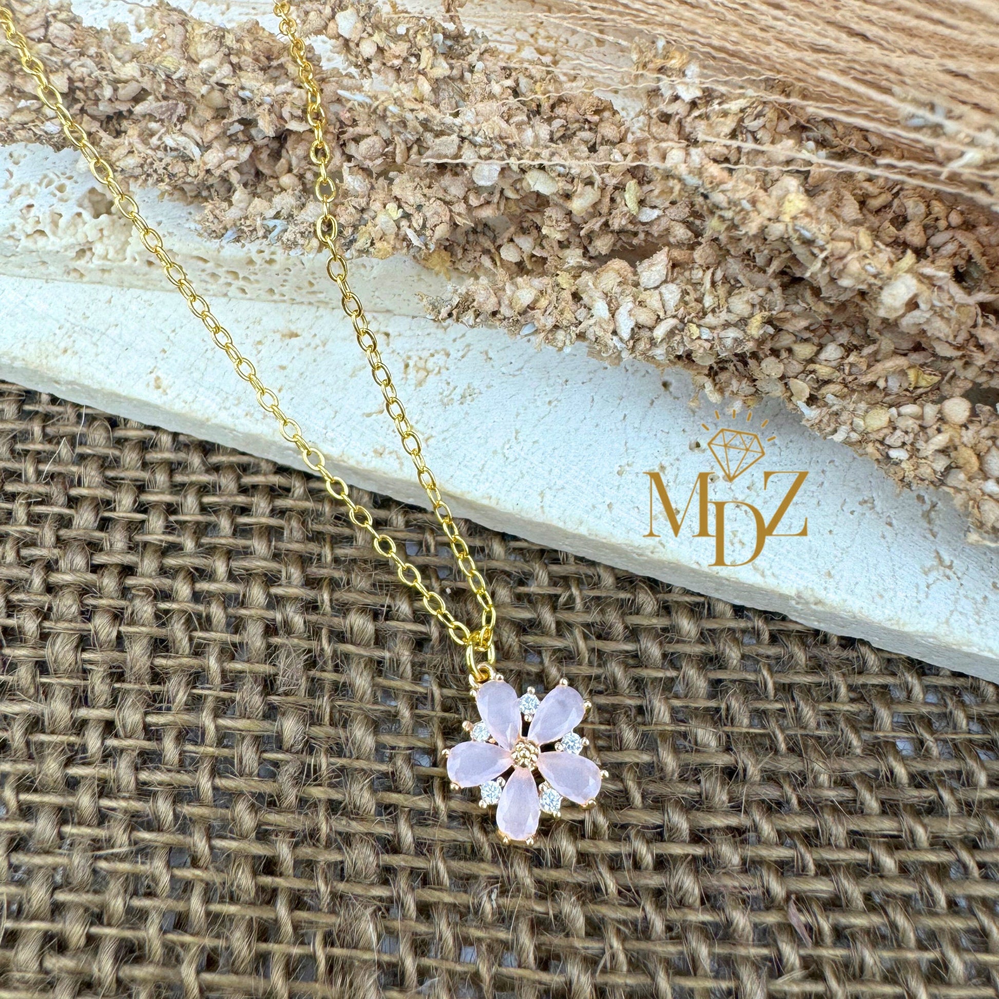 Pink Cherry Blossom Necklace