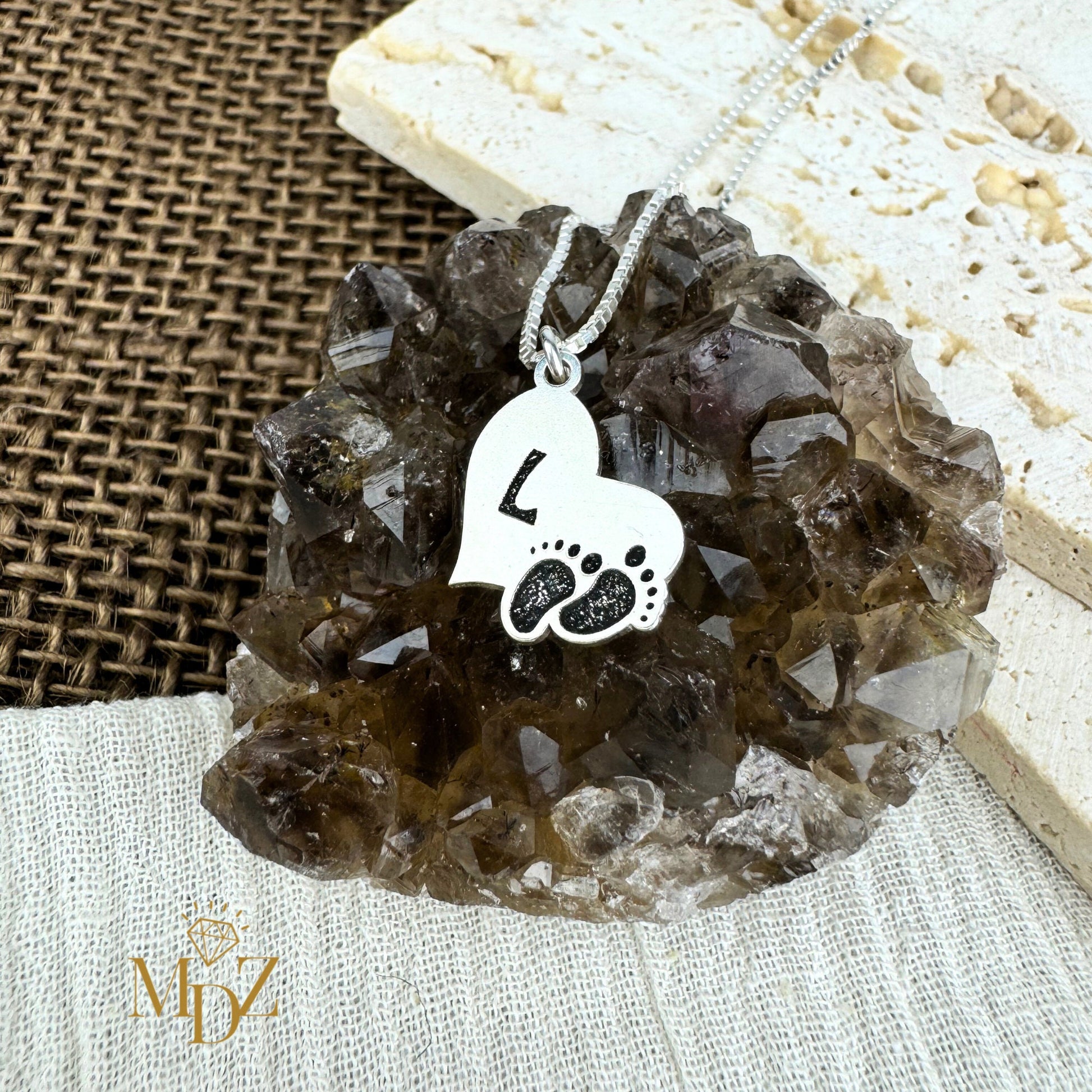 New Mom Necklace with Child Initial