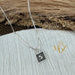 Square Initial Necklace