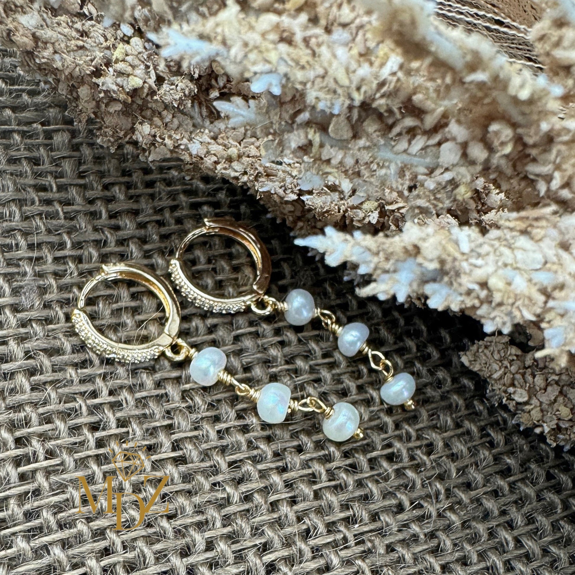 pearl dangle earrings