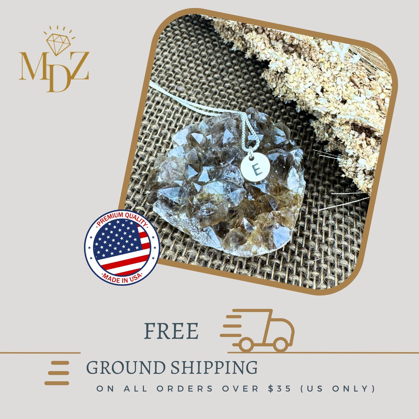 Round initial necklace