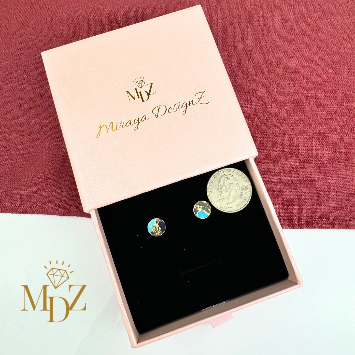 Mojave Purple Turquoise Stud Earrings