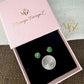 emerald green stud earrings