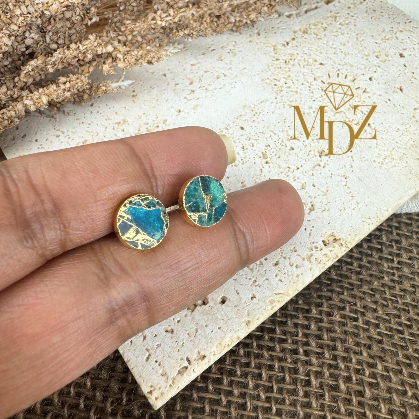 Ocean Blue Mojave Turquoise Stud