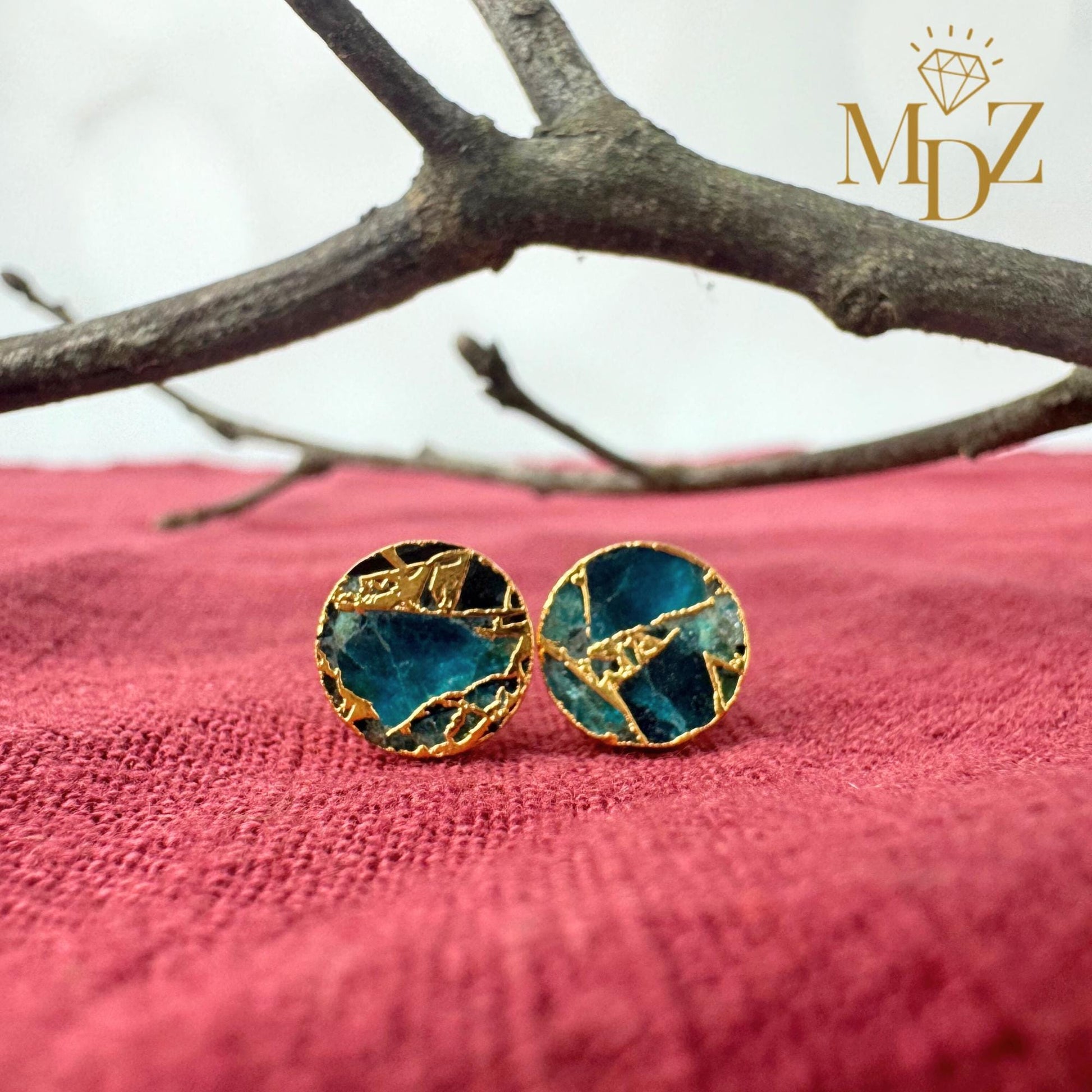 Ocean Blue Mojave Turquoise Stud