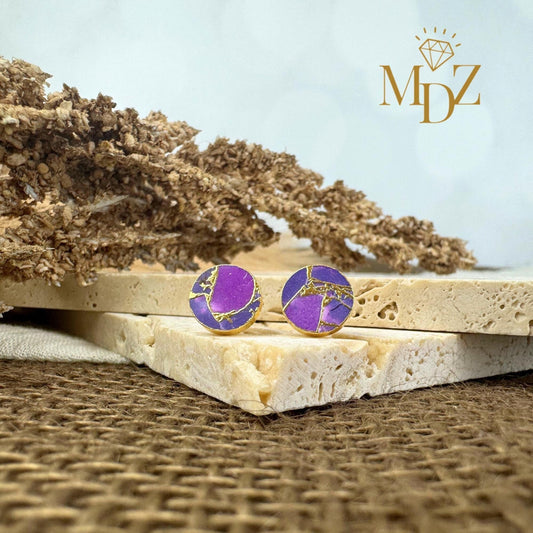 Purple Mojave Turquoise Stud