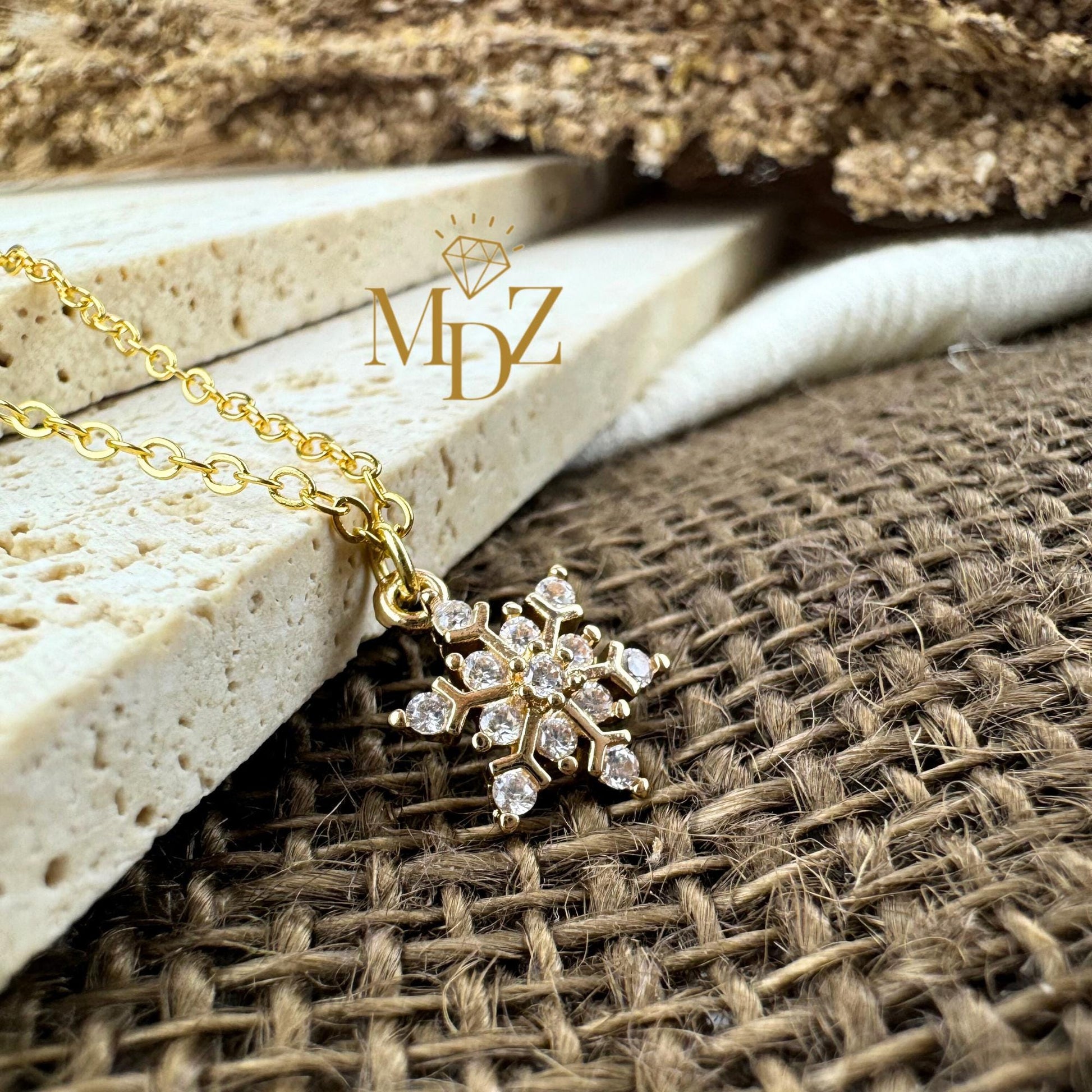 Minimalist Snowflake Layering Necklace