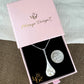 Sterling Silver Freshwater Pearl Shell Necklace