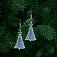 Sterling Silver Christmas Tree Earrings