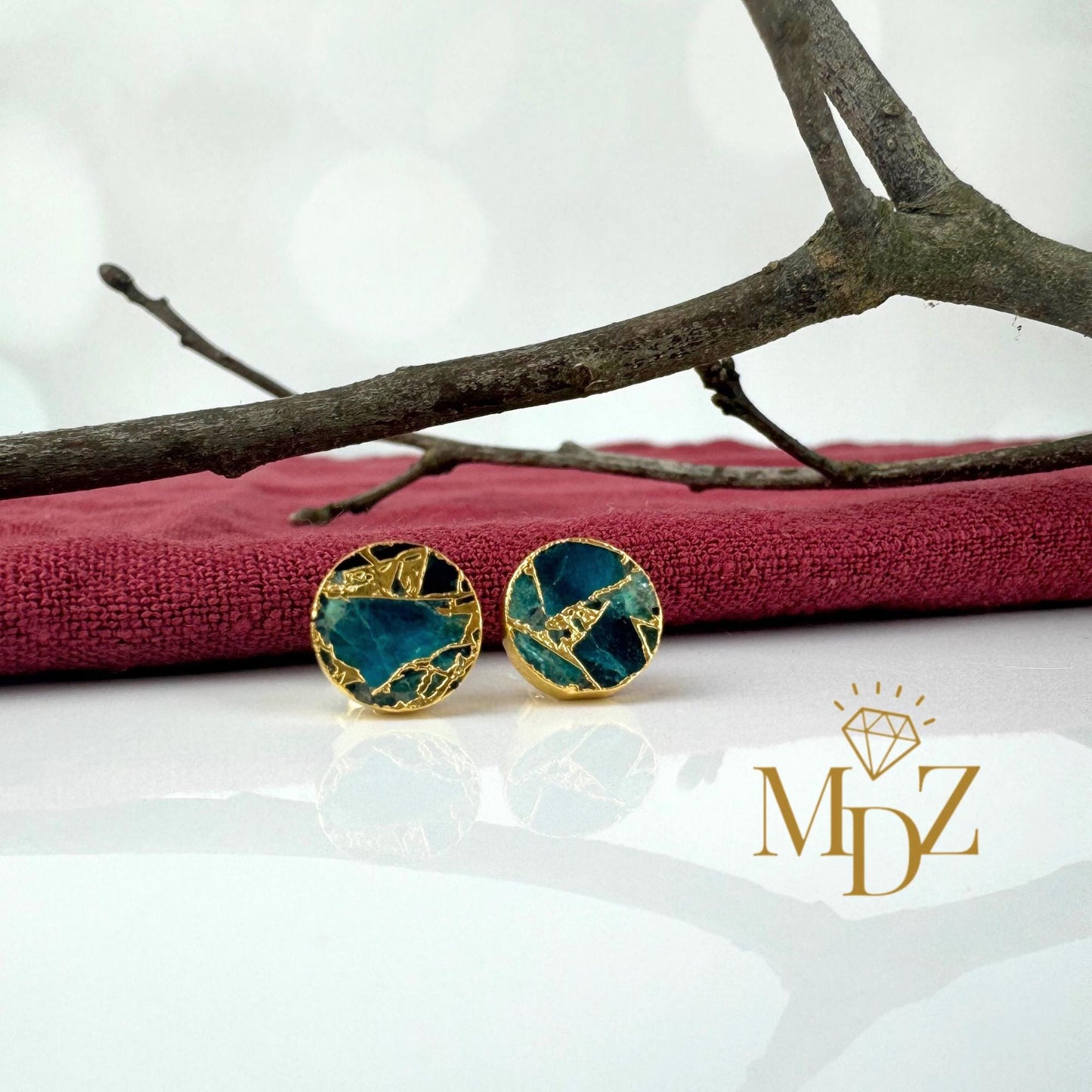 Ocean Blue Mojave Turquoise Stud