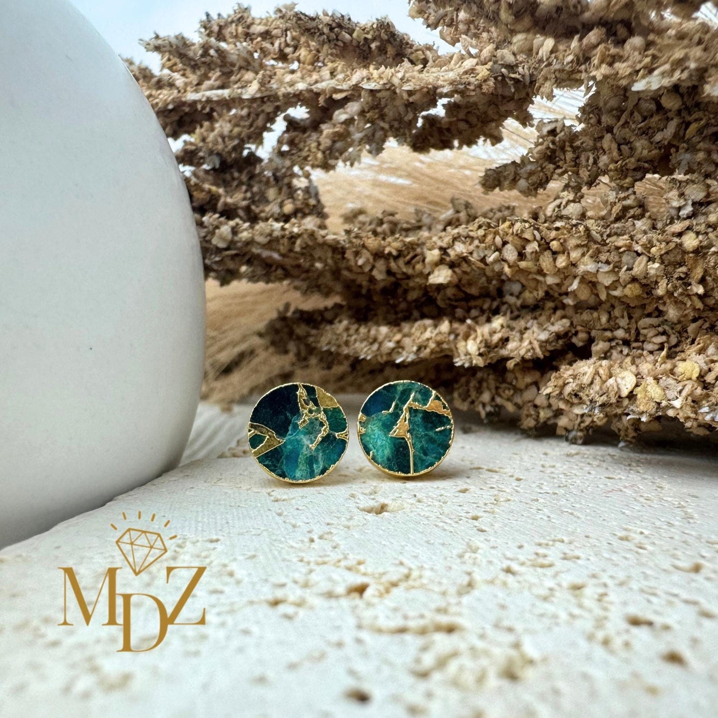Ocean Blue Mojave Turquoise Stud