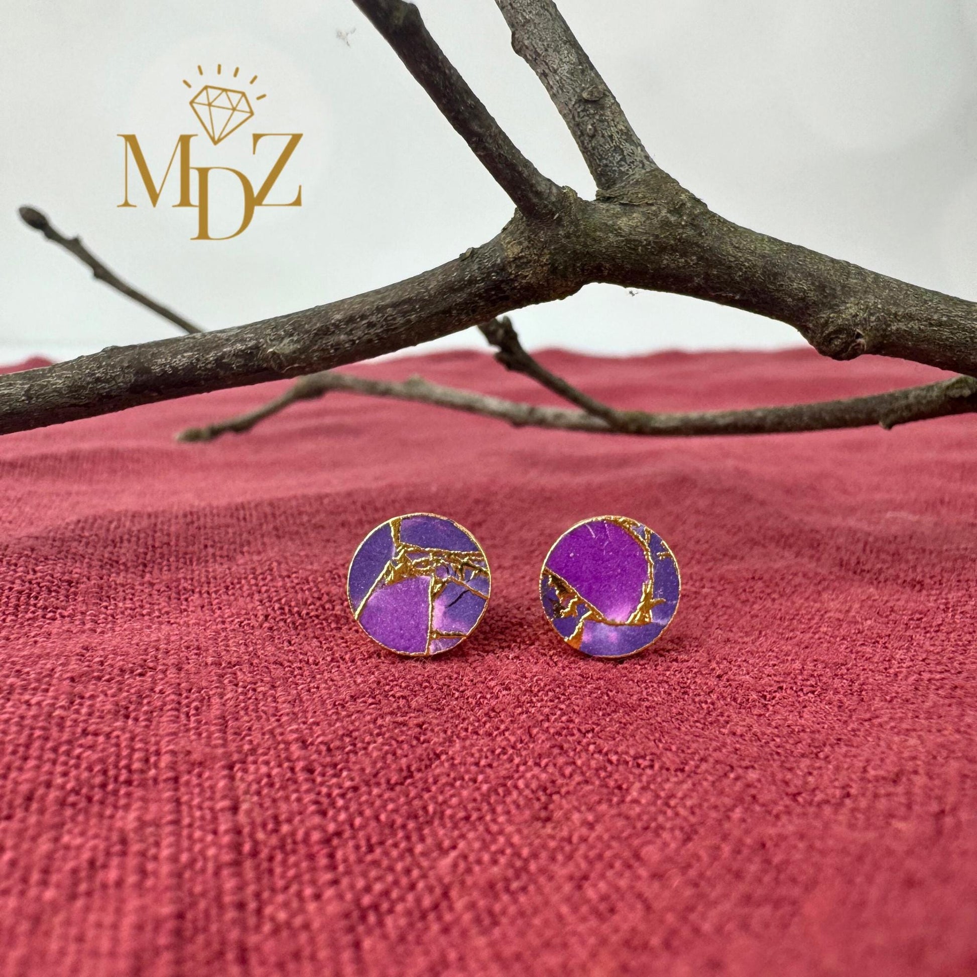 Purple Mojave Turquoise Stud