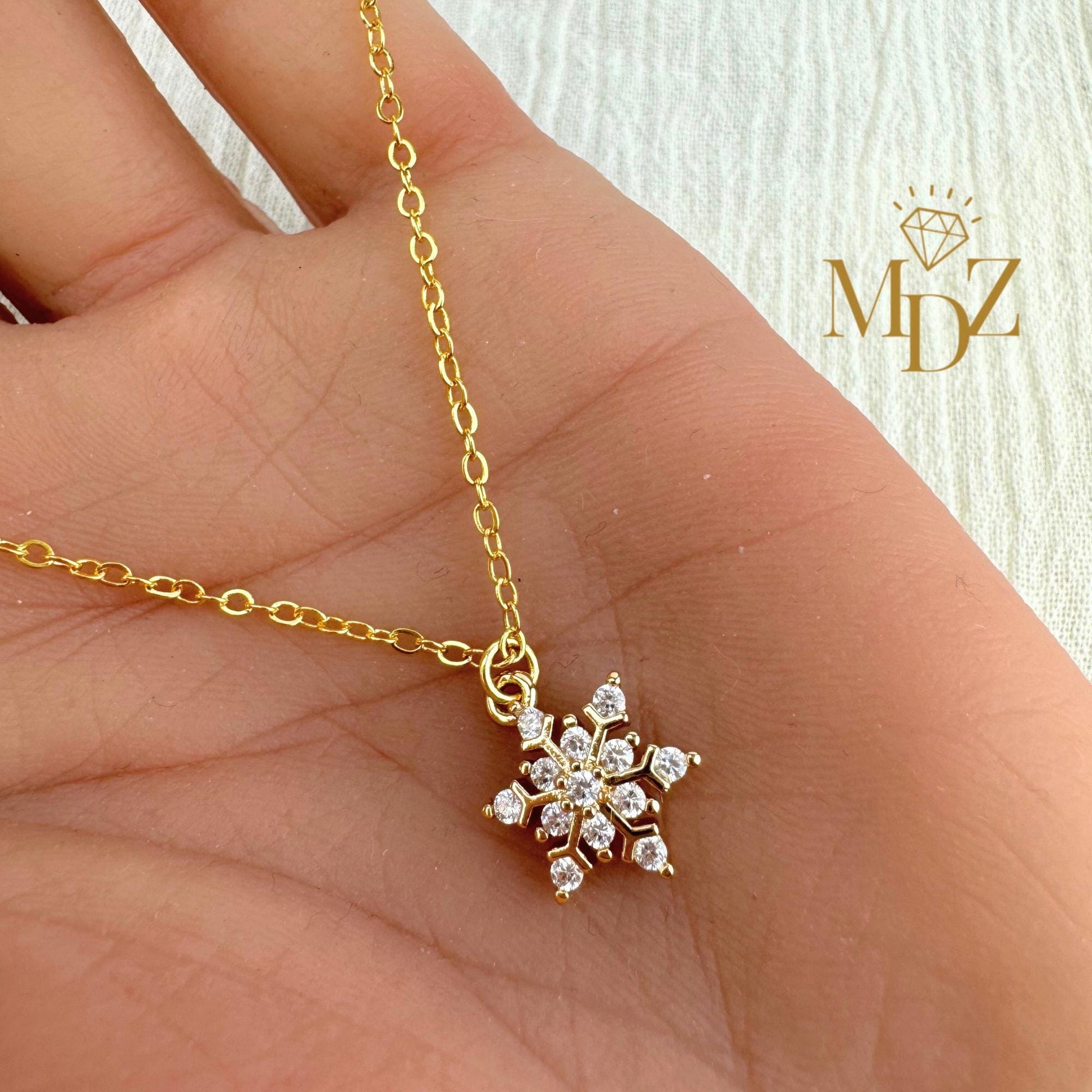 Minimalist Snowflake Layering Necklace