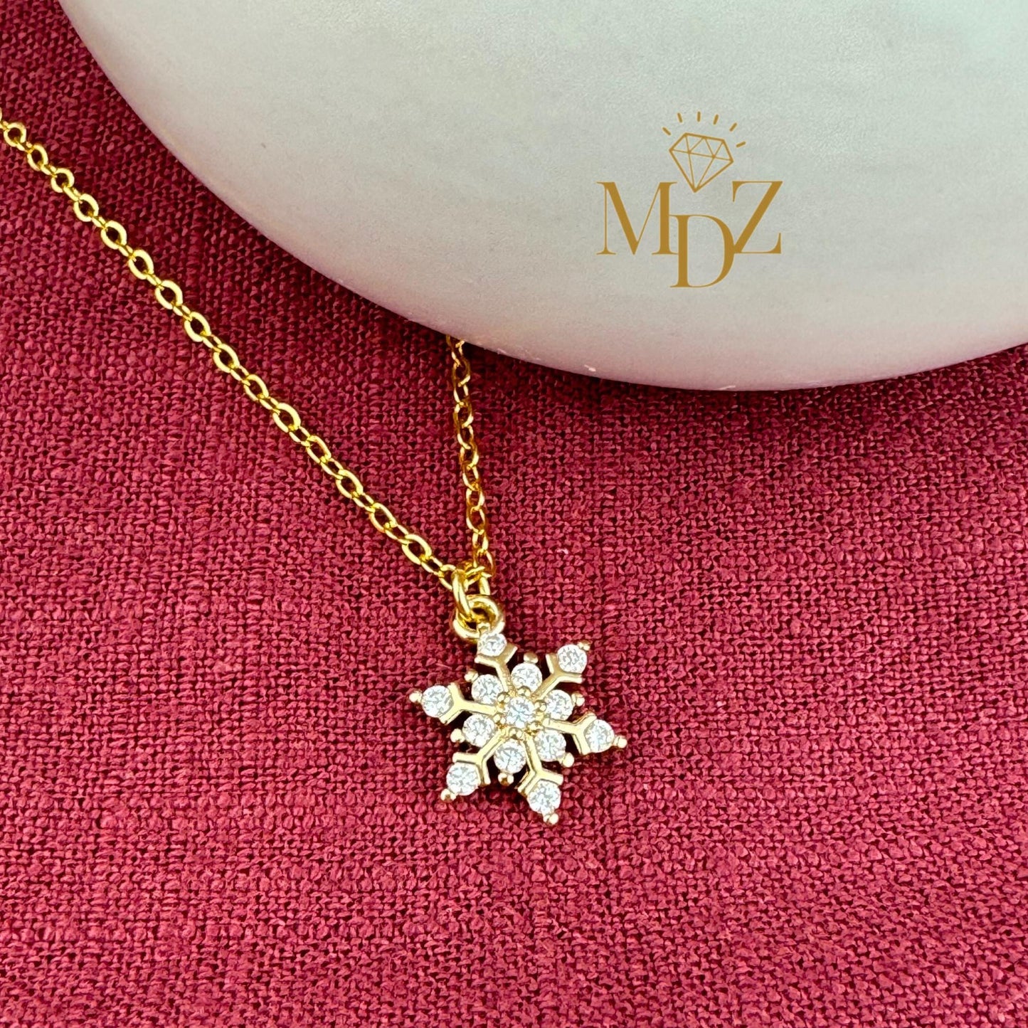Minimalist Snowflake Layering Necklace