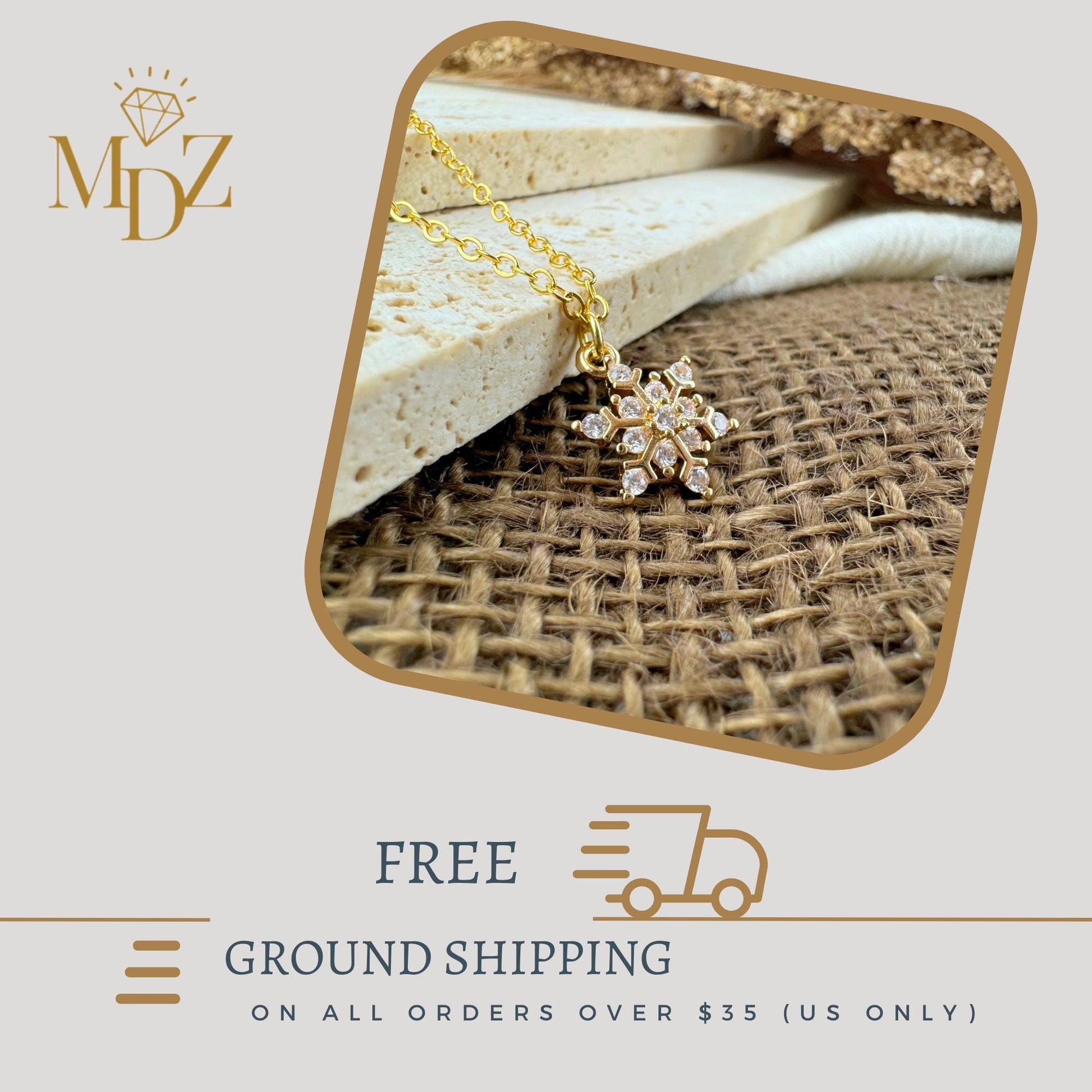 Minimalist Snowflake Layering Necklace