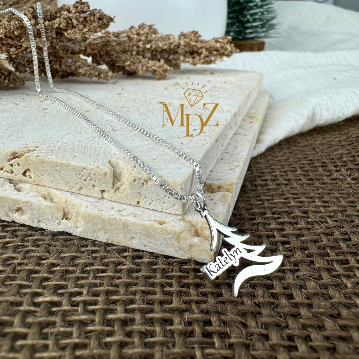 Holiday Custom Name Necklace