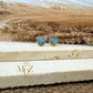 Natural Rough Aquamarine Stud Earrings