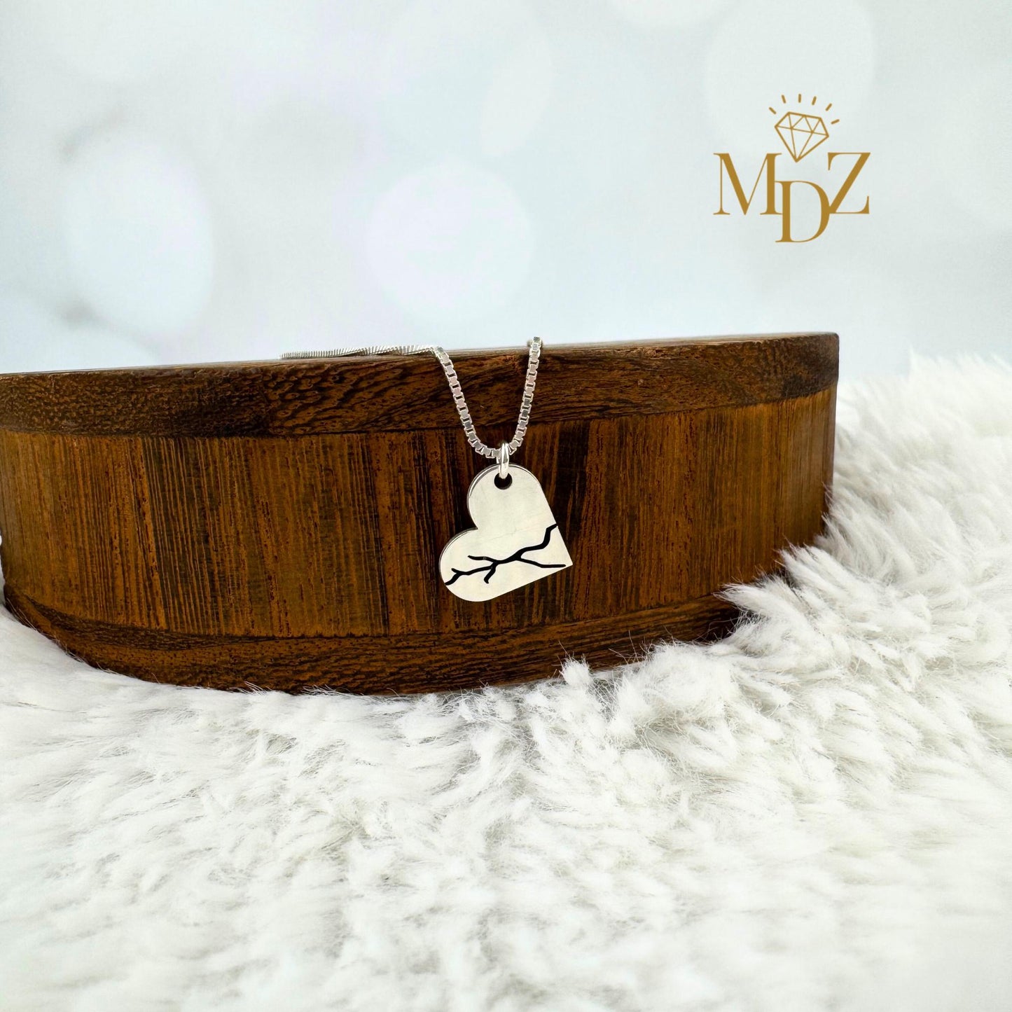 Minimalist Broken Heart Necklace