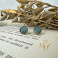 Natural Rough Aquamarine Stud Earrings