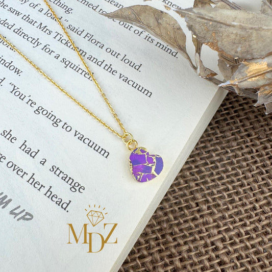 Minimalist Purple Heart Necklace