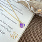 Minimalist Purple Heart Necklace