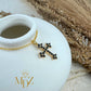 Danity Black CZ Cross Necklace