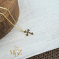 Danity Black CZ Cross Necklace