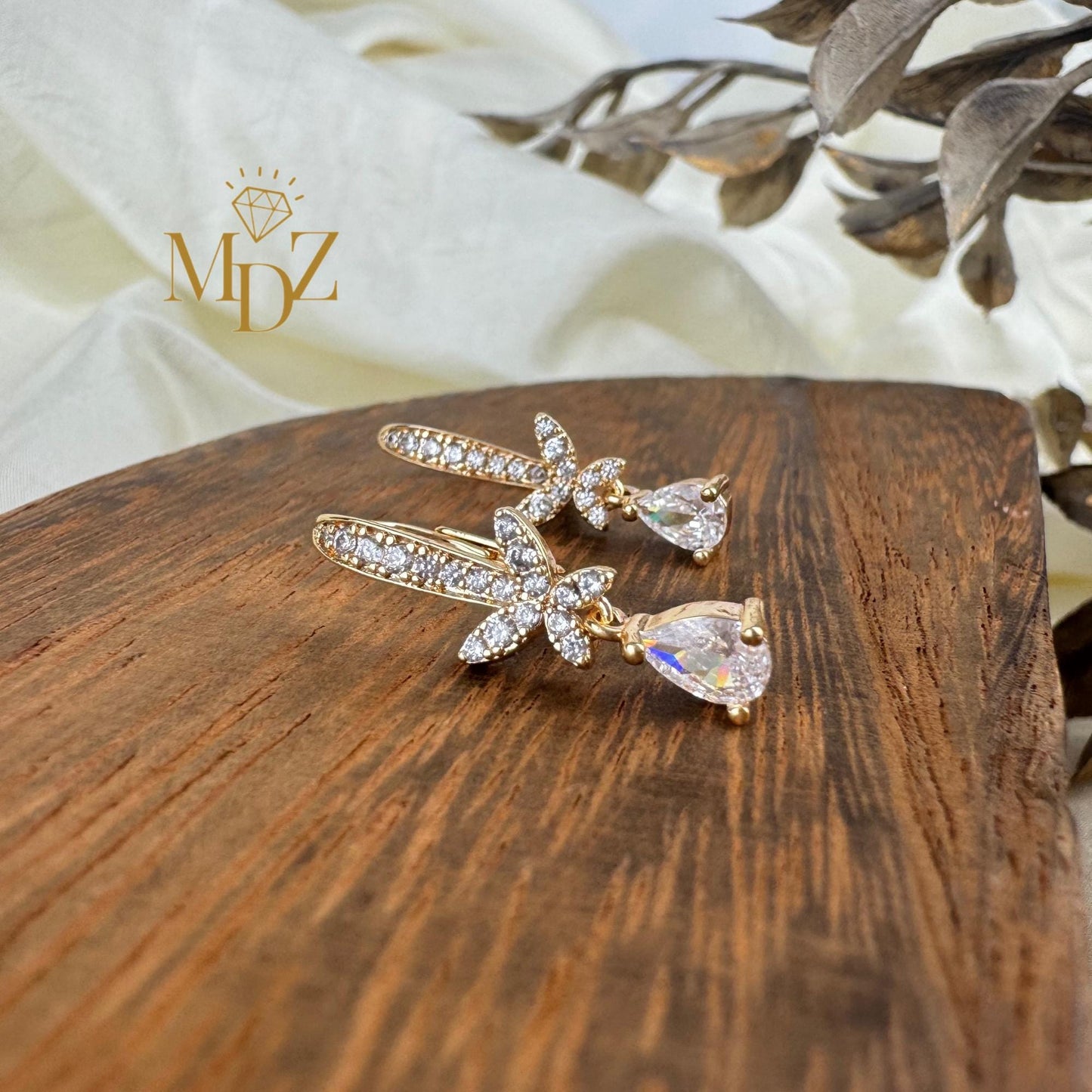 huggie hoops drop earrings