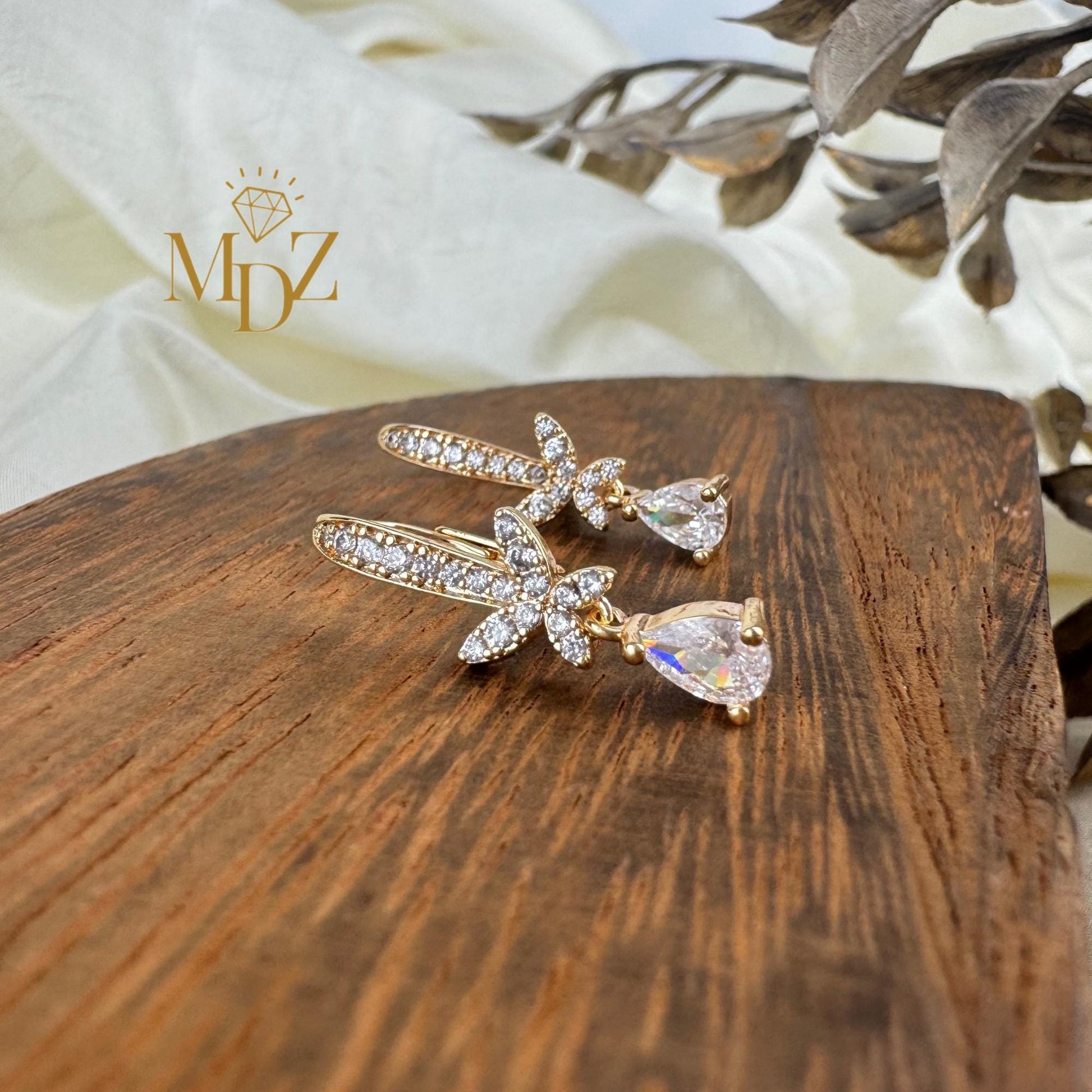 huggie hoops drop earrings