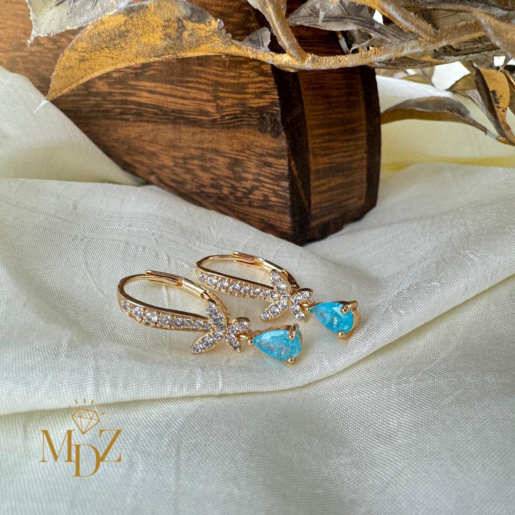 huggie hoops drop earrings