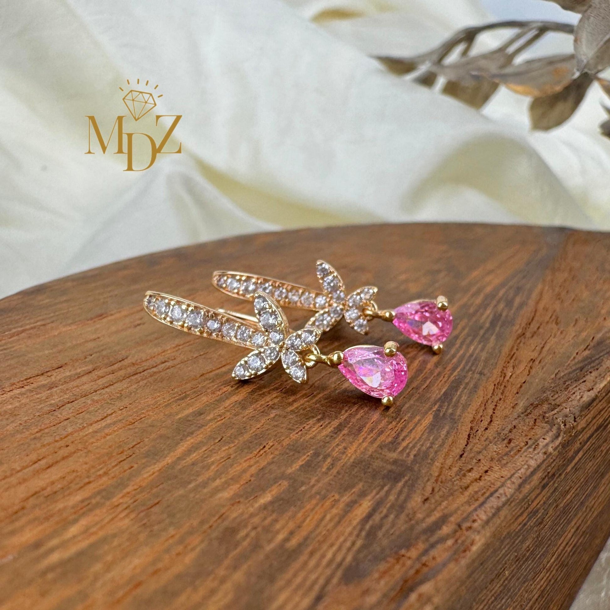 huggie hoops drop earrings