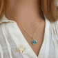 Ocean Blue Round Mojave Turquoise Necklace