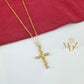 White CZ Cross Necklace