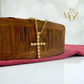 White CZ Cross Necklace
