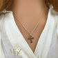 Danity Black CZ Cross Necklace