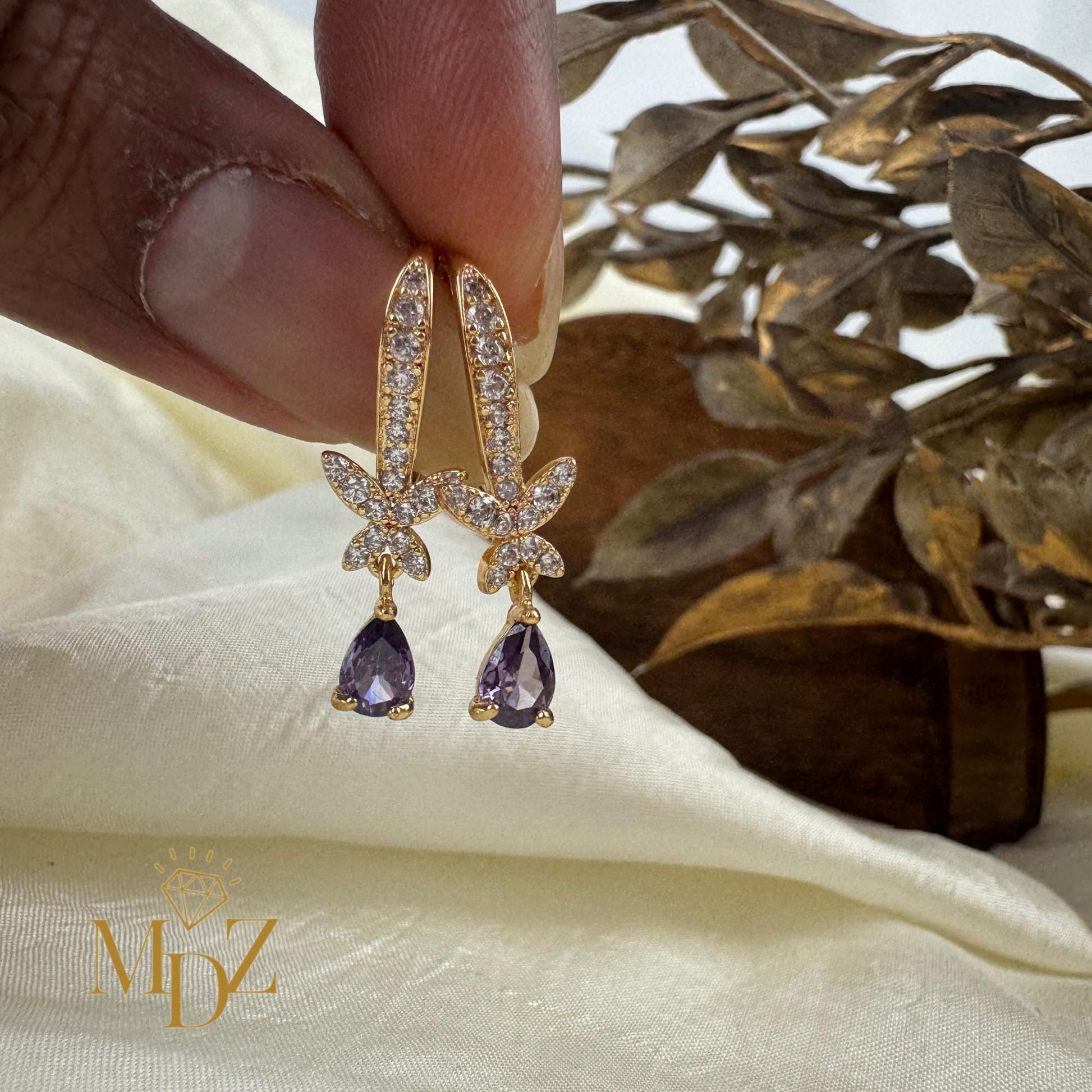 huggie hoops drop earrings