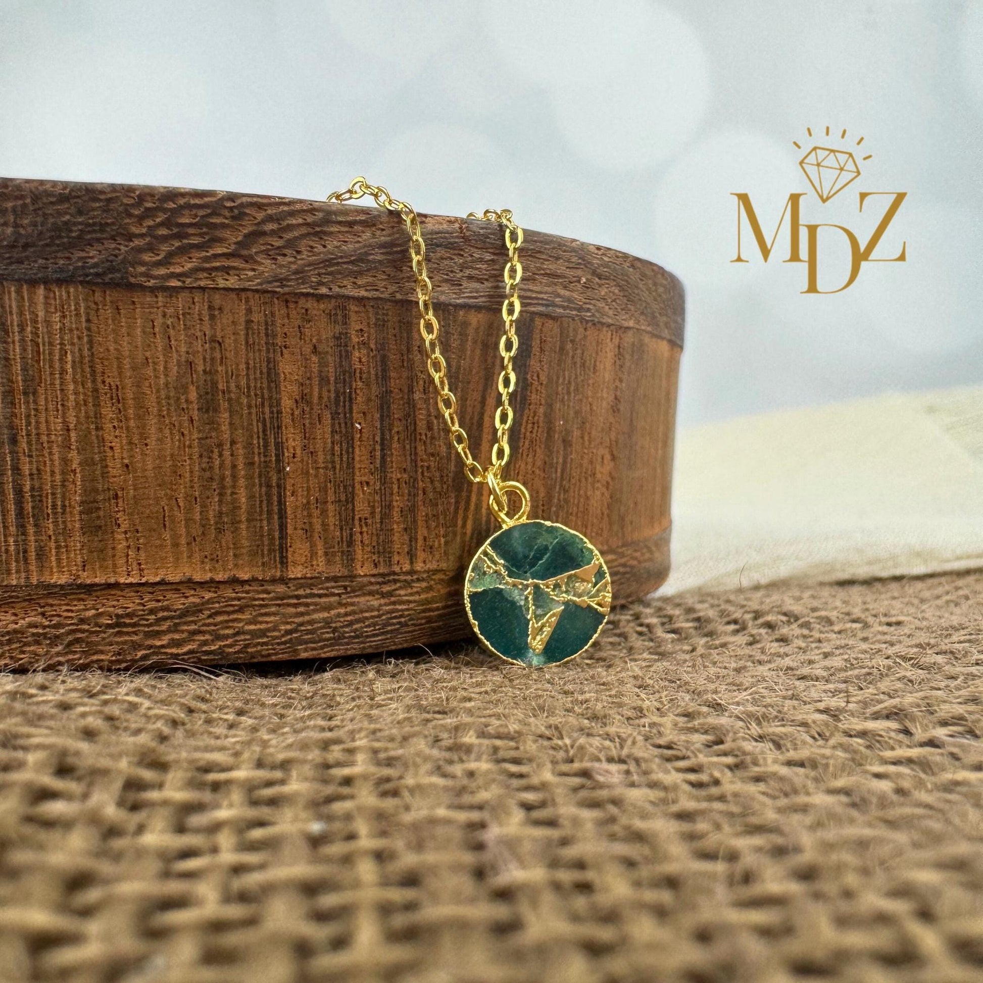 Ocean Blue Round Mojave Turquoise Necklace