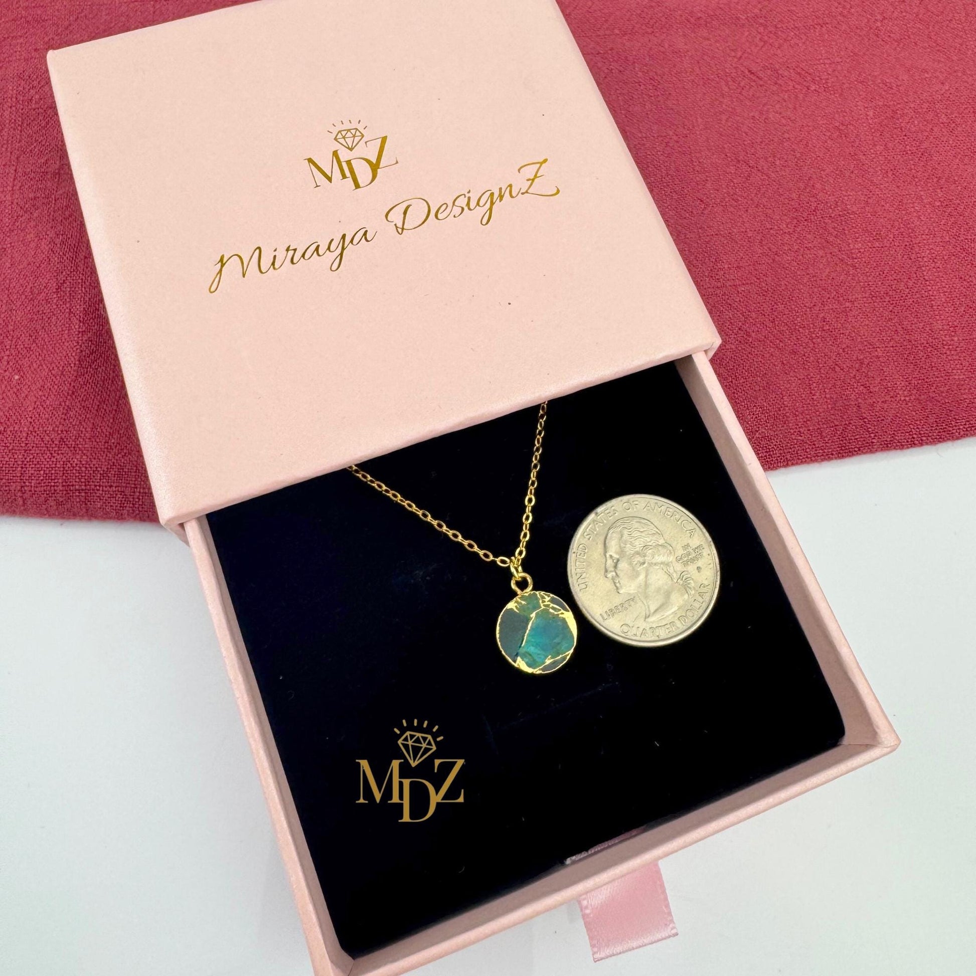 Ocean Blue Round Mojave Turquoise Necklace