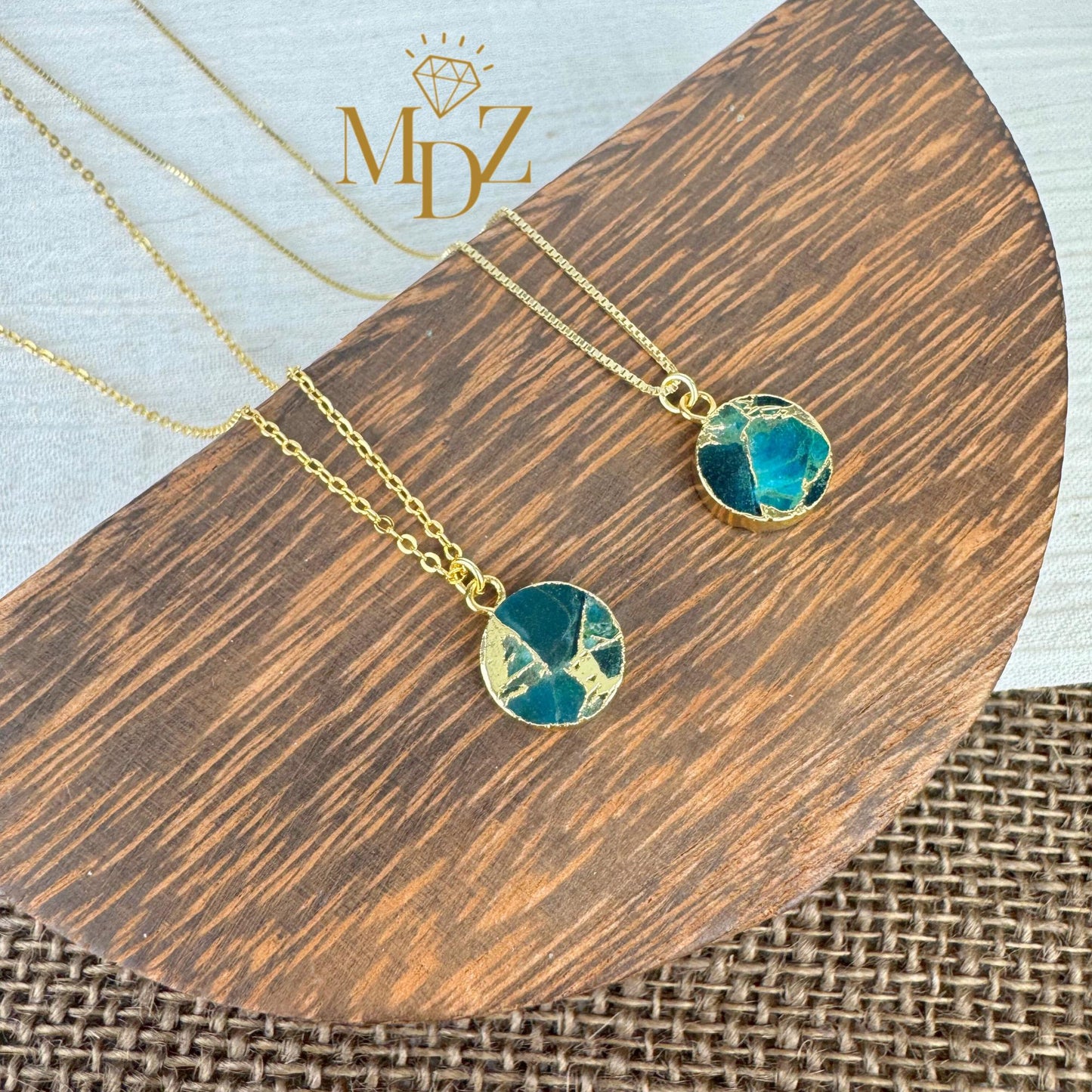 Ocean Blue Round Mojave Turquoise Necklace