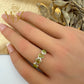 Natural Peridot Sterling Silver Eternity Ring