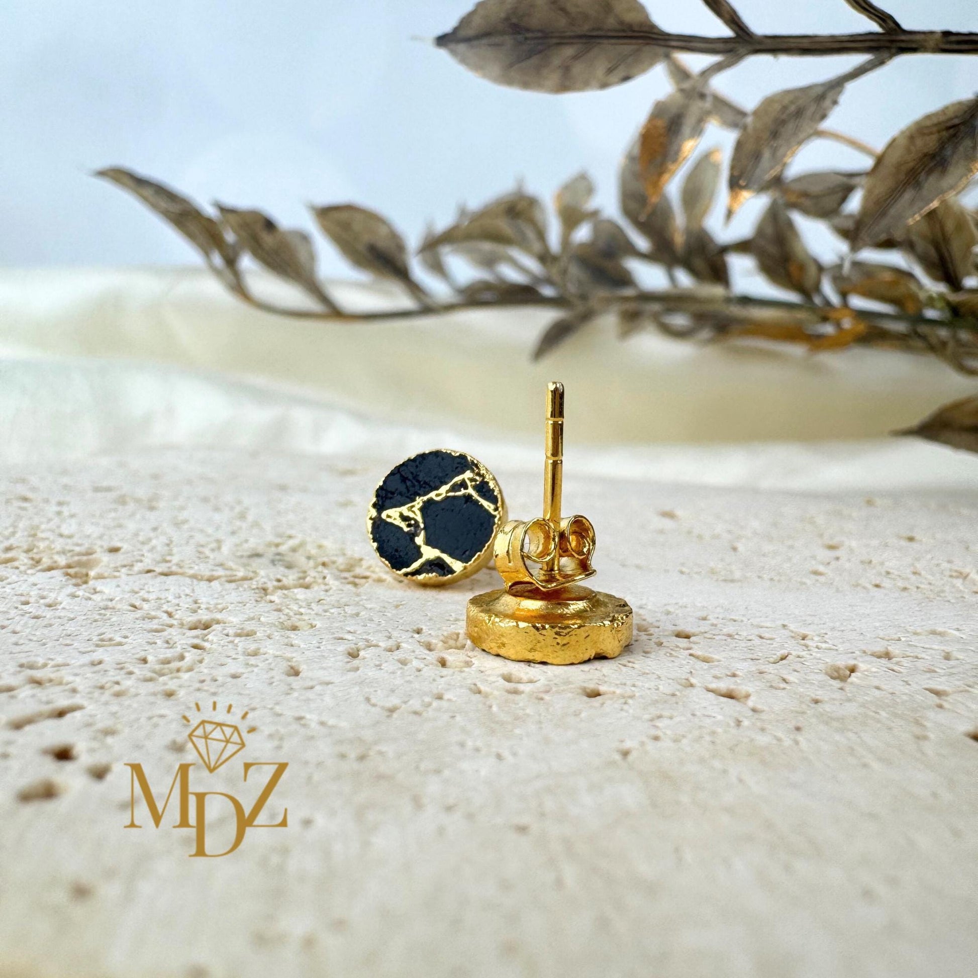 Minimalist Black Stud Earrings