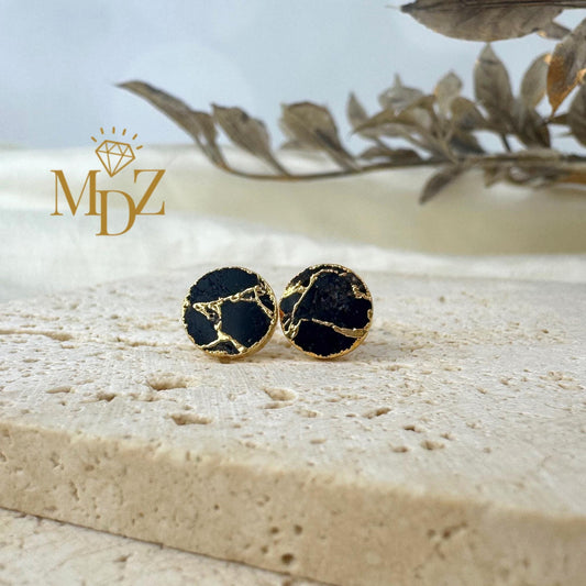 Minimalist Black Stud Earrings