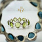 Natural Peridot Sterling Silver Eternity Ring
