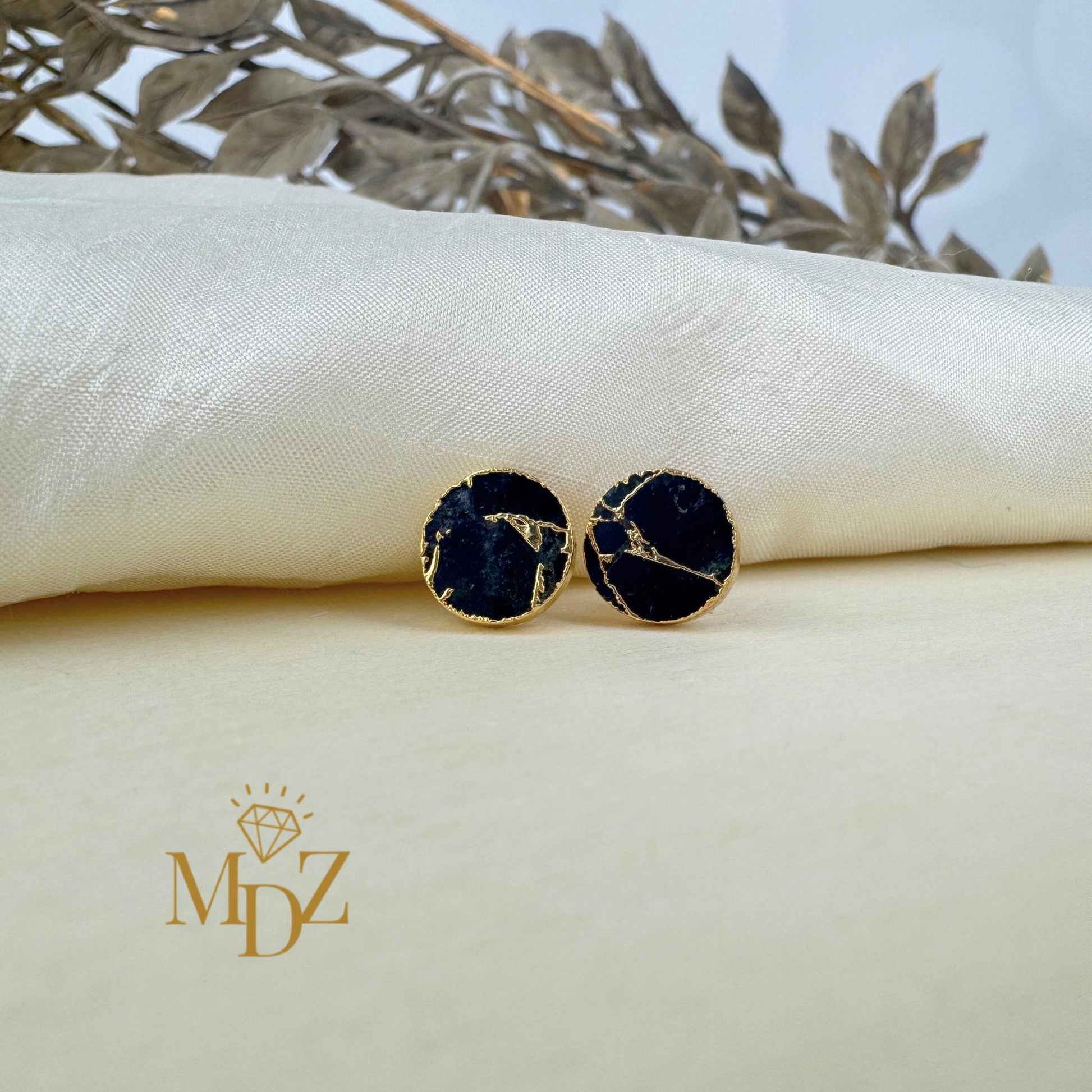 Minimalist Black Stud Earrings