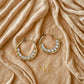 Gold Pearl Hoop Earrings