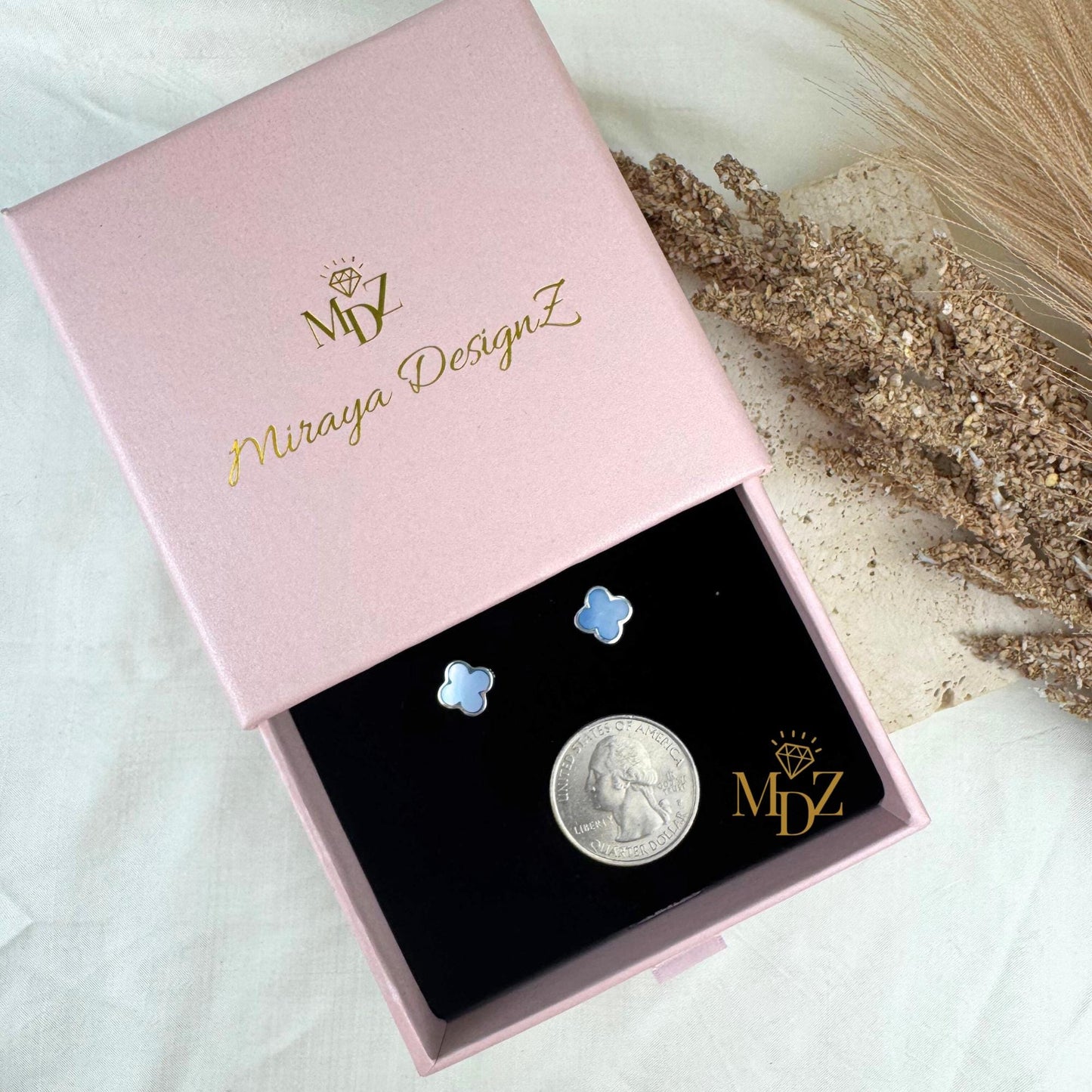 Four Leaf Clover Earrings Stud