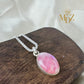 Pink Moonstone Sterling Silver Necklace